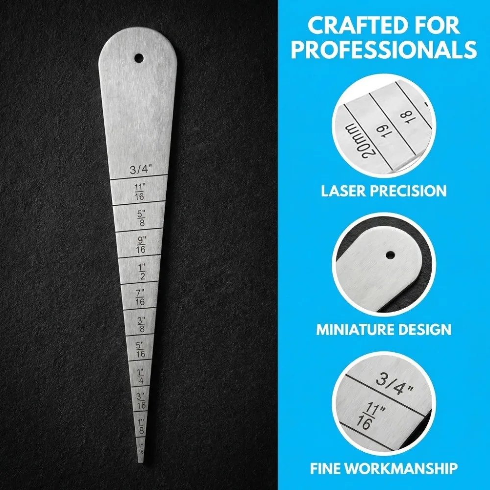 스테인레스 스틸 필러 룰러 1/16-3/4(2-20mm) 1mm 정확도 필러 게이지 미터법 및 영국식 미니어처