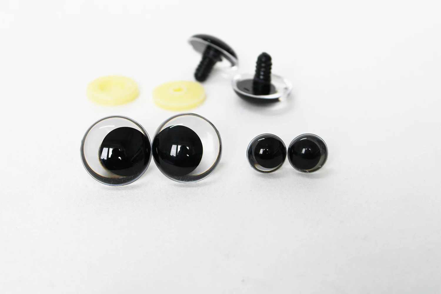 Olhos de segurança com lavadora de handpress, 20pcs, 12mm, 14mm, 16mm, 18mm, 20mm, 23mm, 28mm, novo design