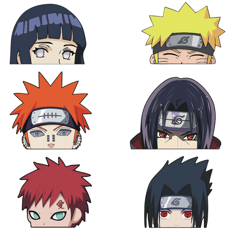 Naruto Peek Sticker Diffuse Sticker Paper Sasuke Car Waterproof Laptop Window PVC Anime