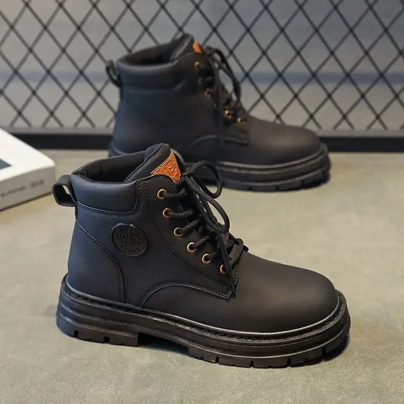 Men's Luxury Boots Comfortable Breathable water proof Men's Shoes Fashion Work Boots Combat men shoes