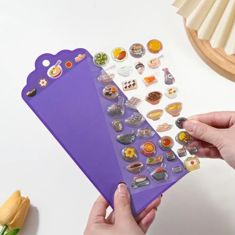 31BA 6 fogli adesivi in rilievo per copertura del telefono del diario del taccuino Scrapbooking - immagine 3