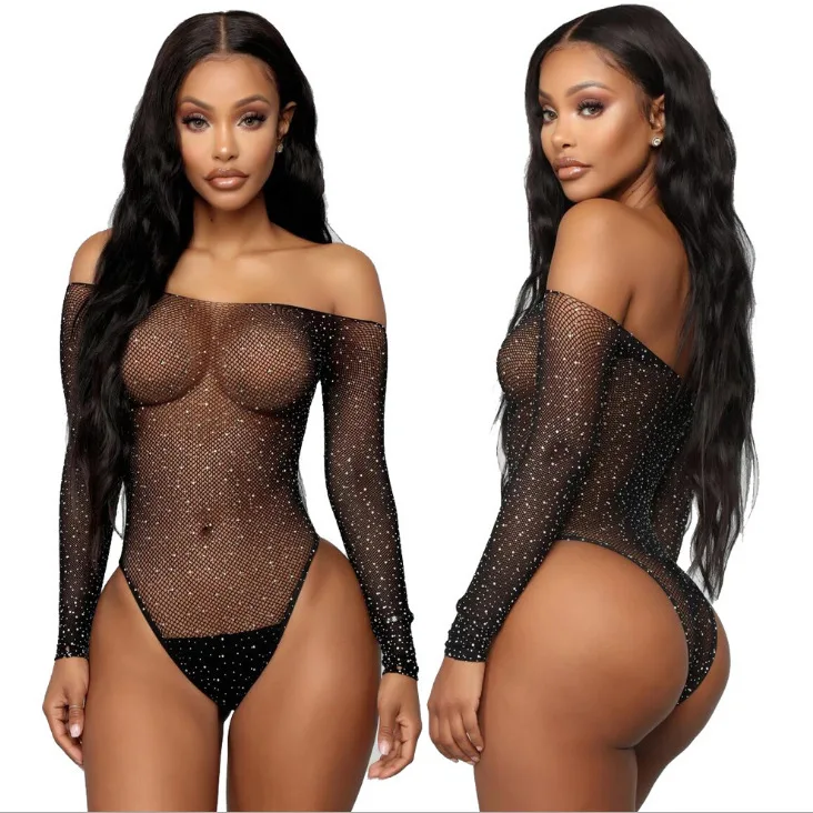 

Ladies Hot Drill Bikini Fun Spot Drill Underwear All Over The Sky Net Clothes Uniform Temptation Dance Nightclub Passion Pajamas
