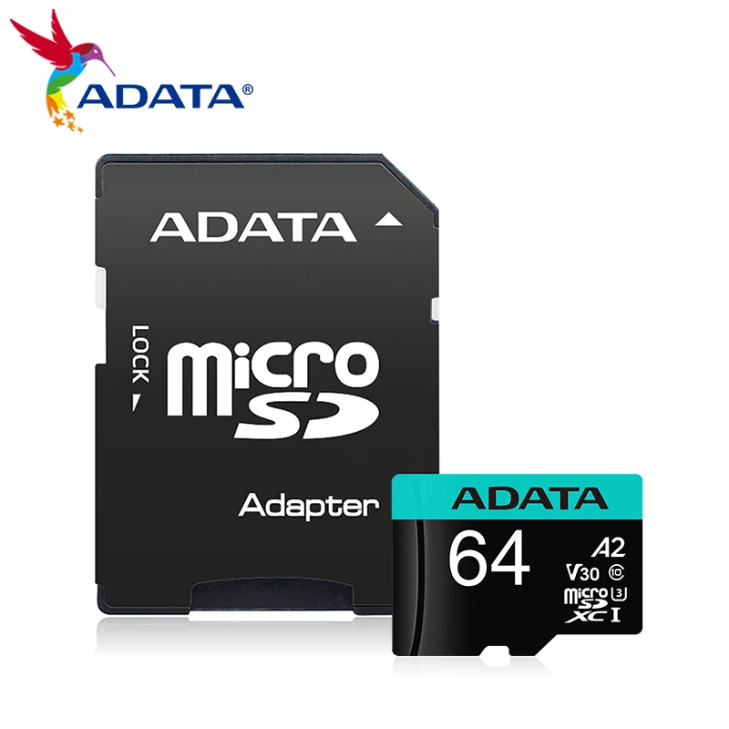 오리지널 ADATA TF 카드, 플래시 메모리 SDXC 카드, 256GB U3 4K V30 마이크로 SD 카드, 64GB, 128GB, 32GB, 512GB, 휴대폰 태블릿용
