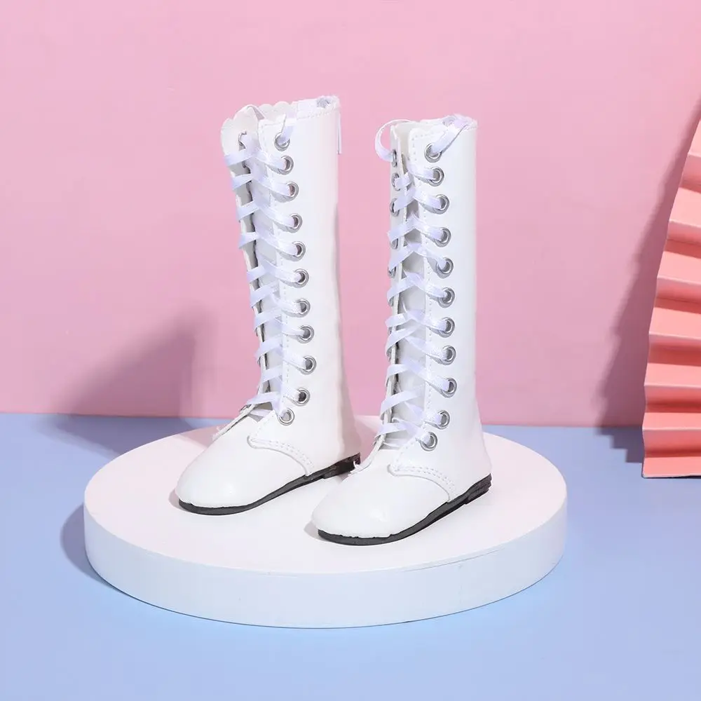 New 11 Styles 7.8CM Doll DIY Wearing PU Leather 60cm Doll Boots Fabric Shoes Play House Accessories Differents Color