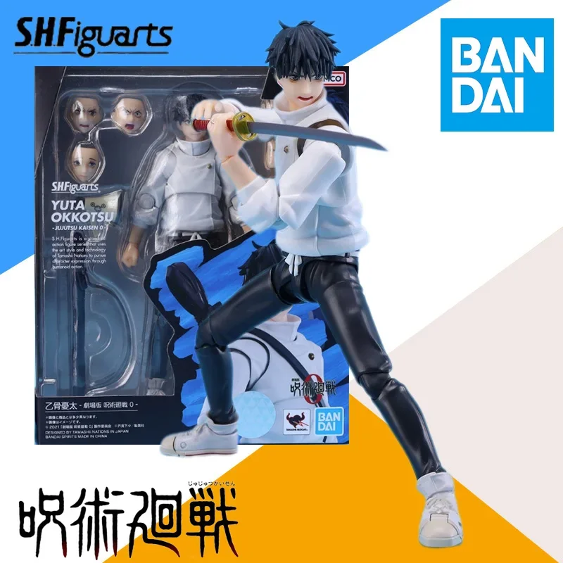 반다이 오리지널 박스 S.H.Figuarts Jujutsu Kaisen YUTA OKKOTSU 모델 키트, 애니메이션 액션 피규어 완제품 모델, 어린이 장난감 선물