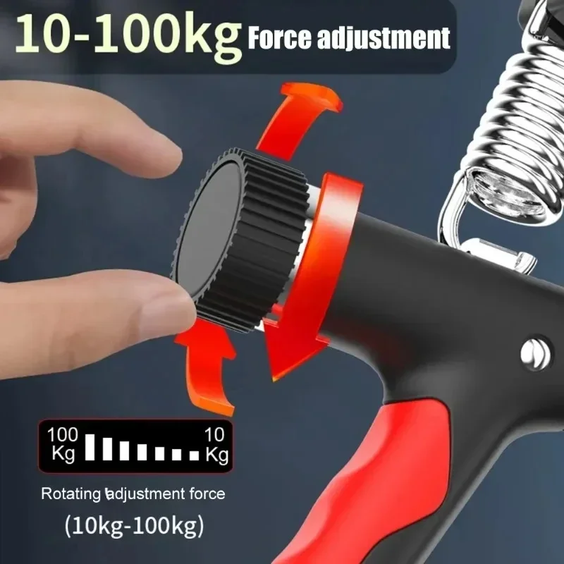 Hand Strengthener Finger Trainer Finger Strength Trainer Forearm Exerciser Wrist Exerciser Hand Grip Trainers Hand Grip Exerciser Hand Exerciser Hand Trainer Hand Dynamometer Strengthen Hand Grip Set 10-100Kg