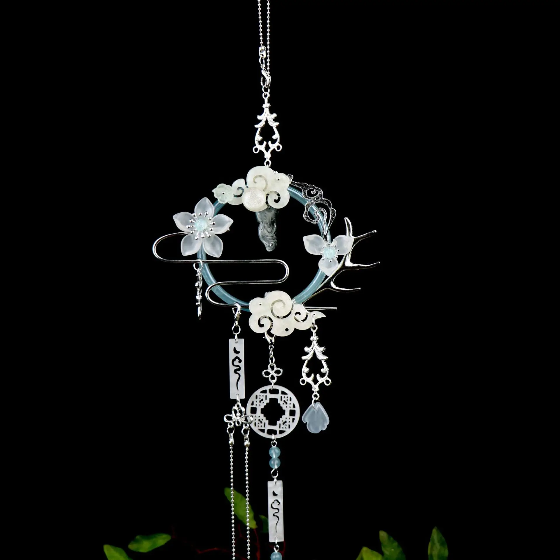 

2023 chinese hanfu full chest and waist forbidden step skirt hem pressing front waist ornaments antique clothing pendant