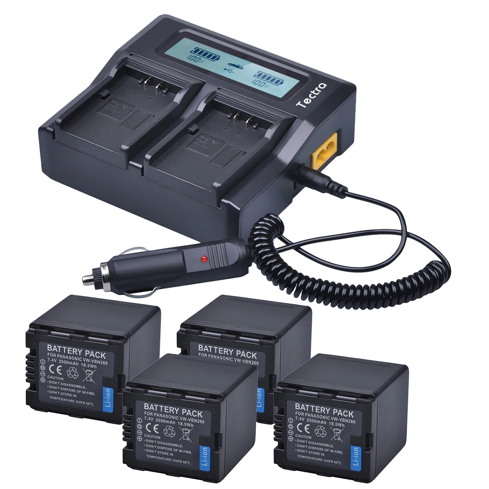 

Аккумулятор для камеры VBN260 + быстрое двойное зарядное устройство для Panasonic