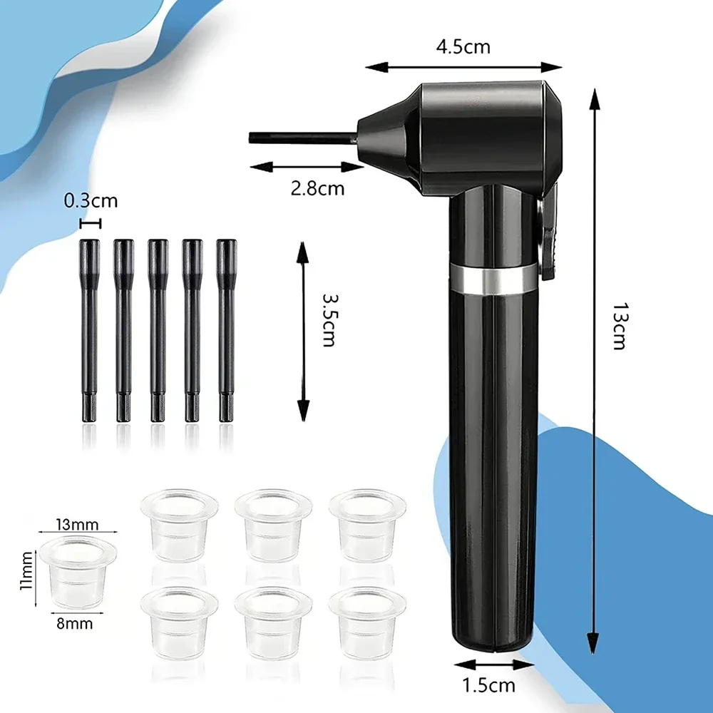 Tattoo Ink Mixer Machine Kit Complete Pigment Mixer Tool 100PCS Mixing Sticks 100 PCS Tattoo Cup with Holder Stand Tattoo Supply - 2