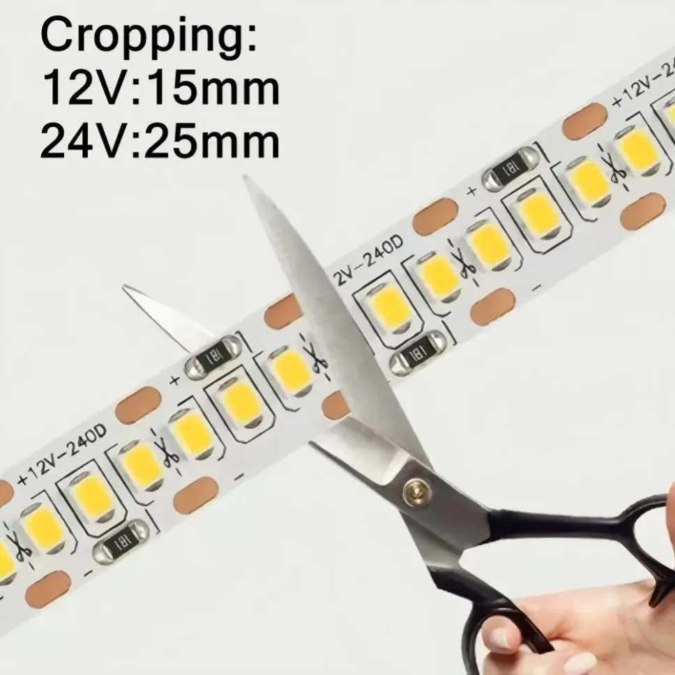 Enhanced LED Strip Light | Flexible Ribbon with 240 LEDs/M | Warm, Natural, Cold White Illumination | Indoor Lighting Solution