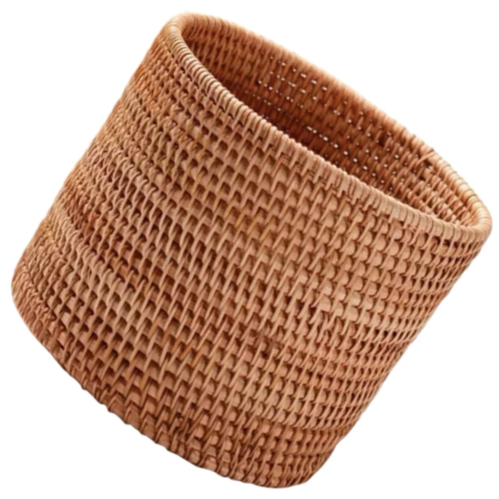 

Garbage Can Rattan Basket Kitchen Bread Boxes Large Storage Simulation Small Trash