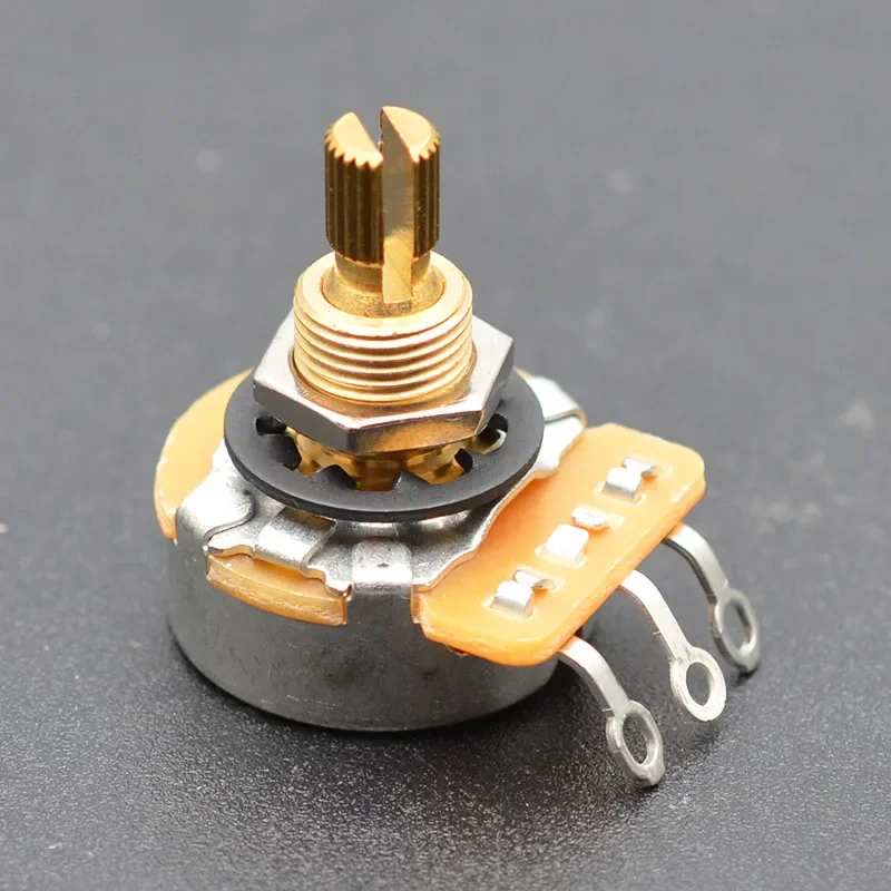 4PCS CTS Pots Log A or Linear for Electric Guitars 250k/500k Brass/Aluminum Shaft Volume Tone Potentiometers guitar potentiometer