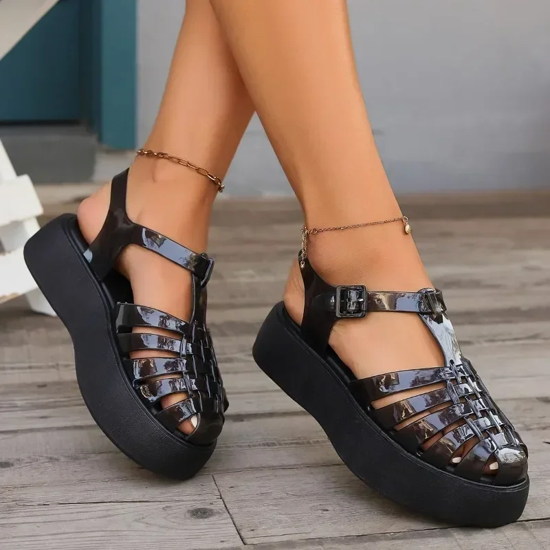 Toe Closed Summer Beach Sandals Shoes Women Fashion Jelly