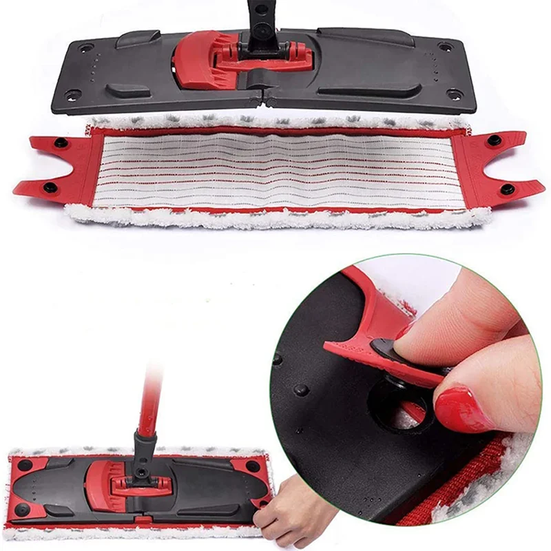 Cuscinetti Riutilizzabili Per Mocio – 4 Testine Di Ricambio In Ciniglia Per Mop Piatto | Lavabili In Lavatrice 40x12 Cm