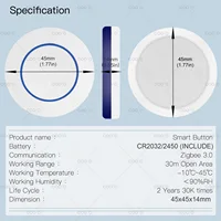 Tuya ZigBee Wireless Push Button Smart Scene Switch Controller Automation Scenario Linkage with Tuya devices Need Zigbee Gateway - Image 6
