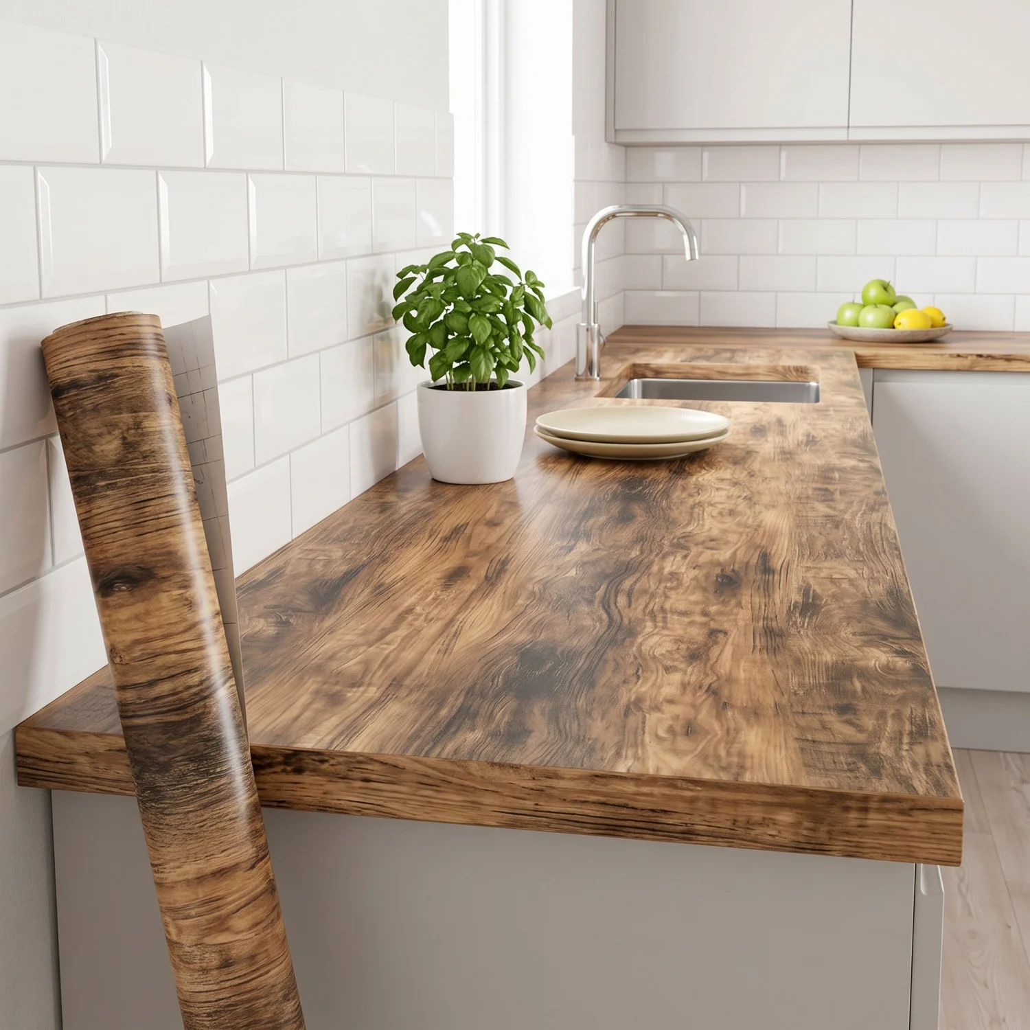 Waterproof Self-Adhesive Vinyl Wood Wallpaper Roll for Home Décor and Furniture Renovation