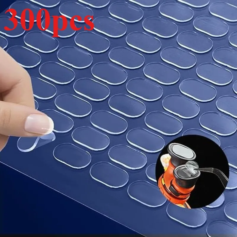 300pcs Transparent Double-Sided Tape Pads - Non-Marking, Anti-Skid Adhesive for DIY Projects & Model Car Decor Double