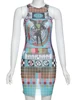 Nibber Colorful Aesthetic Women Dress Print Pane See Through Sleeveless Skinny Hipster Skinny o-Neck Summer Trend Club Bodycon 6