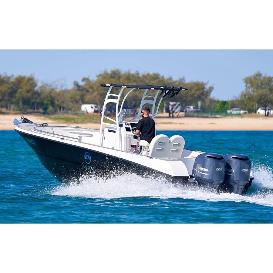 Dolphin sunshade Pro3 boat t top anodized frame with black canopy center console