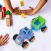 Kids Car Toy Tractors Car Model Engineering Van Model Kids Early Learning Toy Blue 4