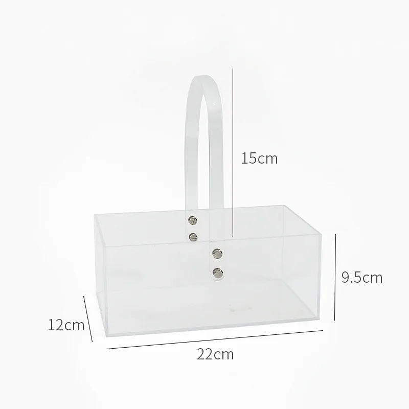 JOYWOOD Transparent acrylic plastic hand-held flower boxes flower arrangement boxes gift hand-held art