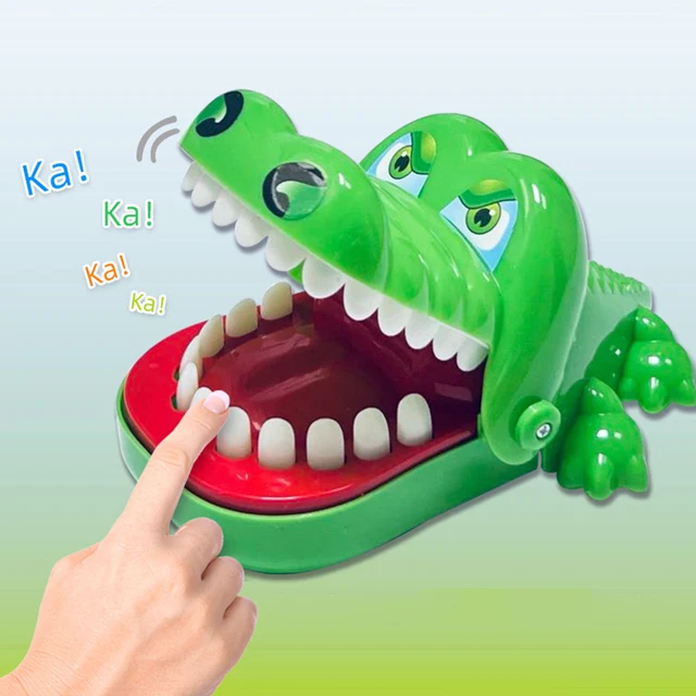 Crocodile Teeth Toys Children's Crocodile Bites Fingers Reaction Training Novelty Children's Lucky Game Trick Decompression Toy 2