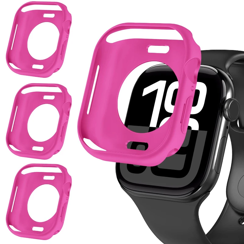 4-Piece Silicone Protective Bumper Cover for Apple Watch Accessories