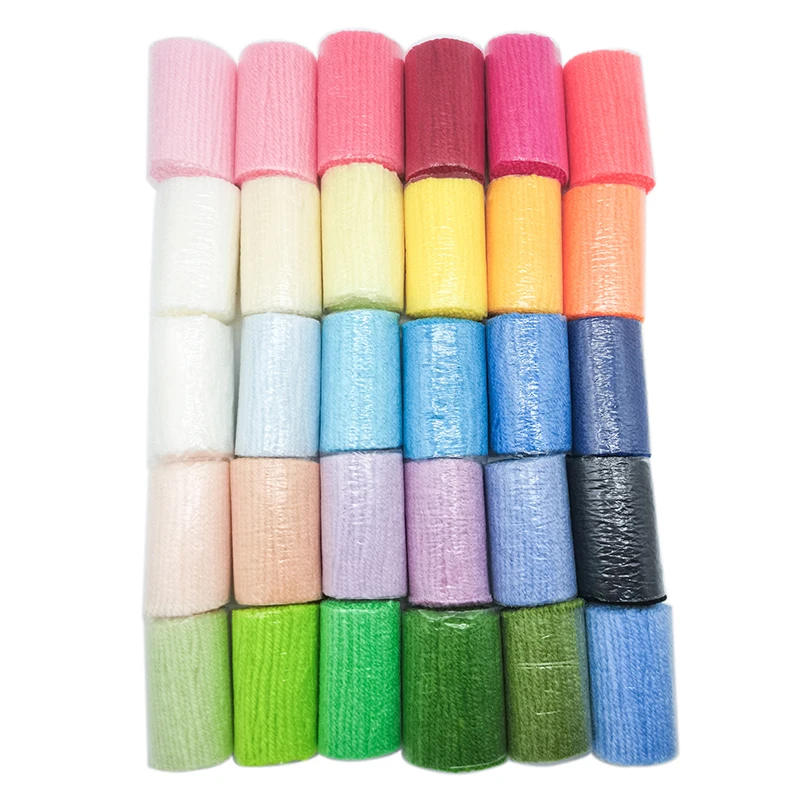 Latch Hook Yarn Precut 30 Assorted Colors Wool Yarn Set for Tapestry