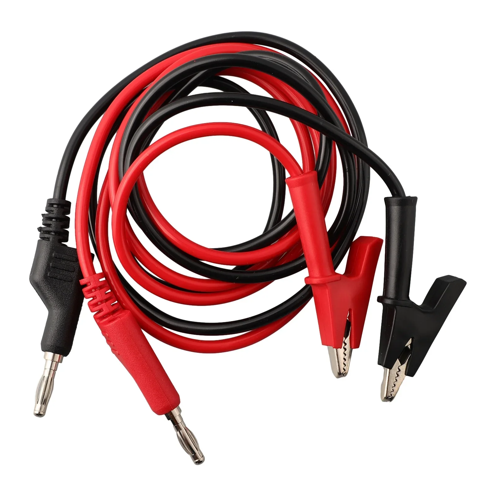 Double End Test Lead Wire Electrical Voltage 4mm Banana Plug Clip Crocodile 15A Multimeter DIY Test Wires 2Pcs 1M electrical test leads