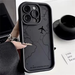 Travel-Inspired Airplane Route Anti-Fall Phone Case for Redmi Note11Pro 4G5G (Y1-T3659)