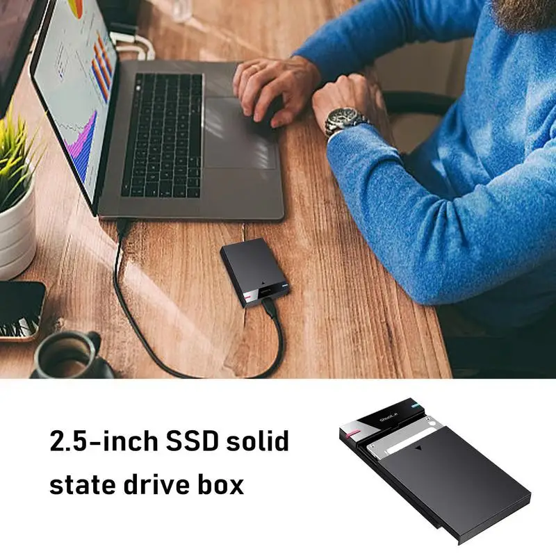 

2.5 Inch USB 3.0 To SATA Port SSD Hard Drive Enclosure 5Gbps Solid State Hard Disk Box For IT Pros Creators Accessories