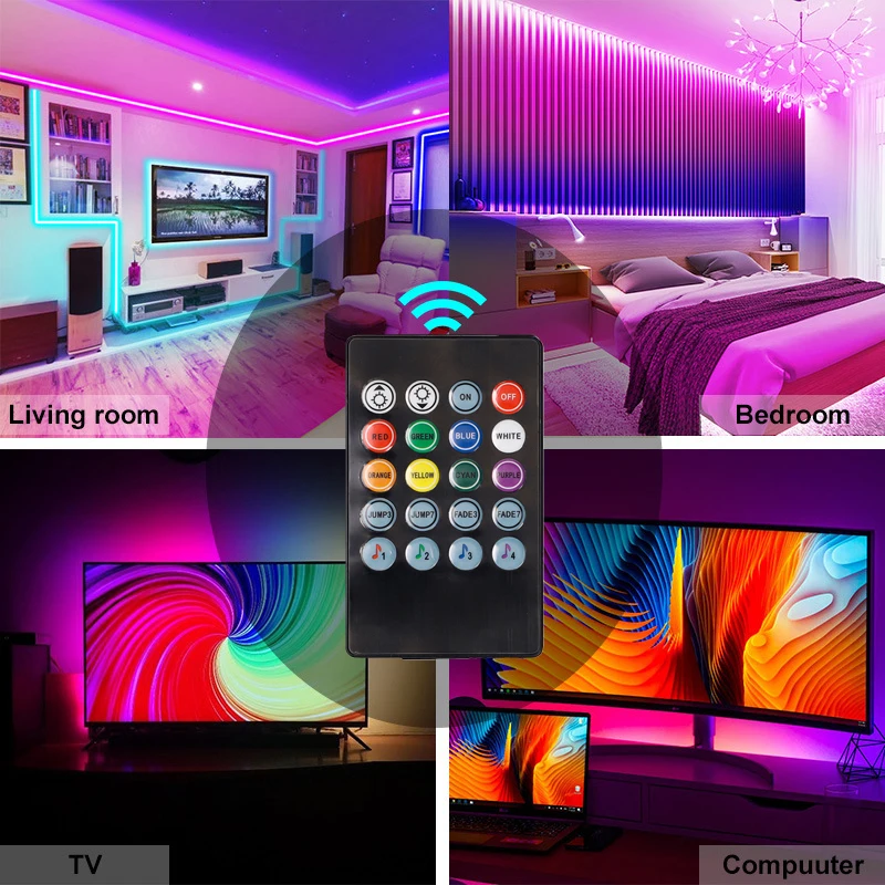 Kaufe RGB LED Streifen Licht Schlafzimmer 5050 SMD TV