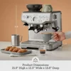 Barista Express All-in-One Espresso Machine Standalone Grinder Stainless Steel Kit 4 Keys Formula Milk Texturing Dial Control 1 6