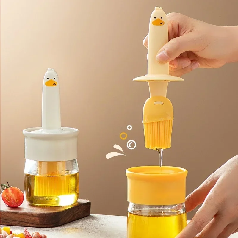 Silicone Oil Brush Bottle for BBQ Cooking and Baking