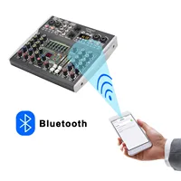 Lomeho 6 Channel Mixing Console Bluetooth 7 Band EQ Audio Sound Mixer 48V 99 DSP Effects Professional USB PC Karaoke AM-AX6 4