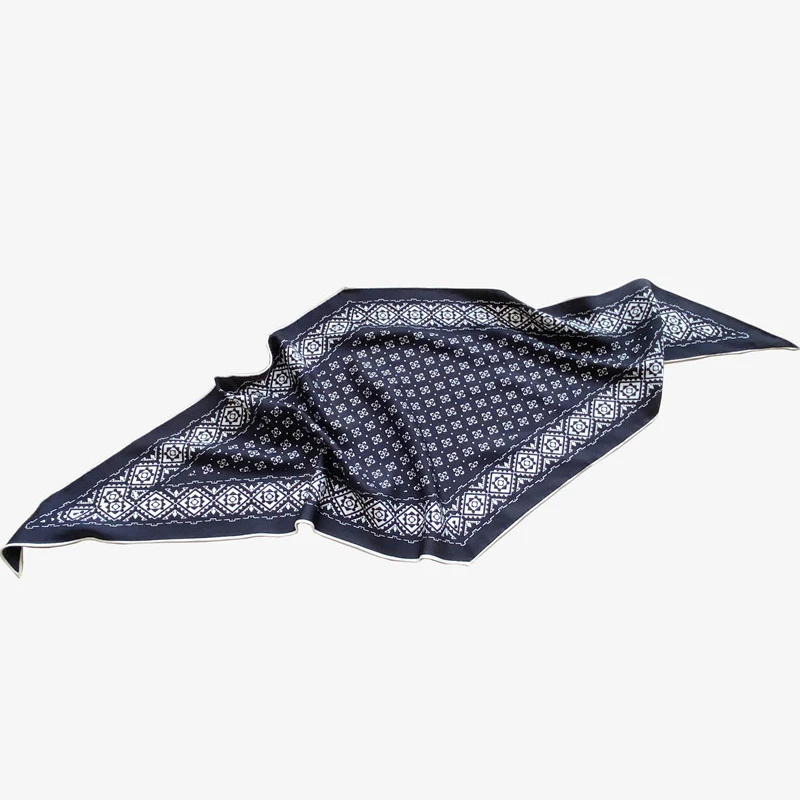 

Classic Women Silk Rhomboid Scarves 14mm Silk Twill Screen Print Lady Small Scarves Fashion Women Silk Tie