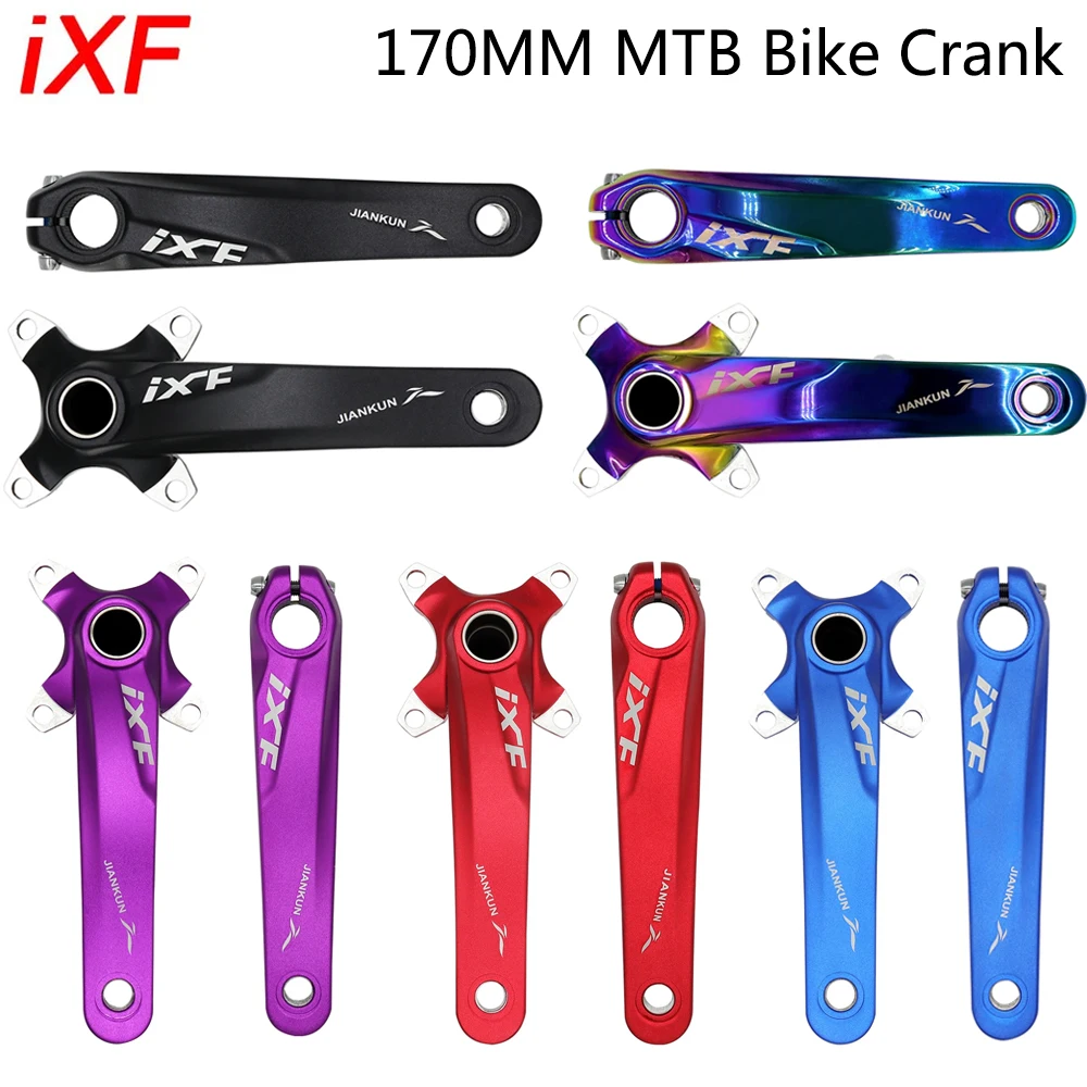 

IXF Bicycle Cranks Integrated Mountain Bike MTB Hollowtech Crankset 104BCD Round Connecting Rods 170MM Crank Arm Length Parts