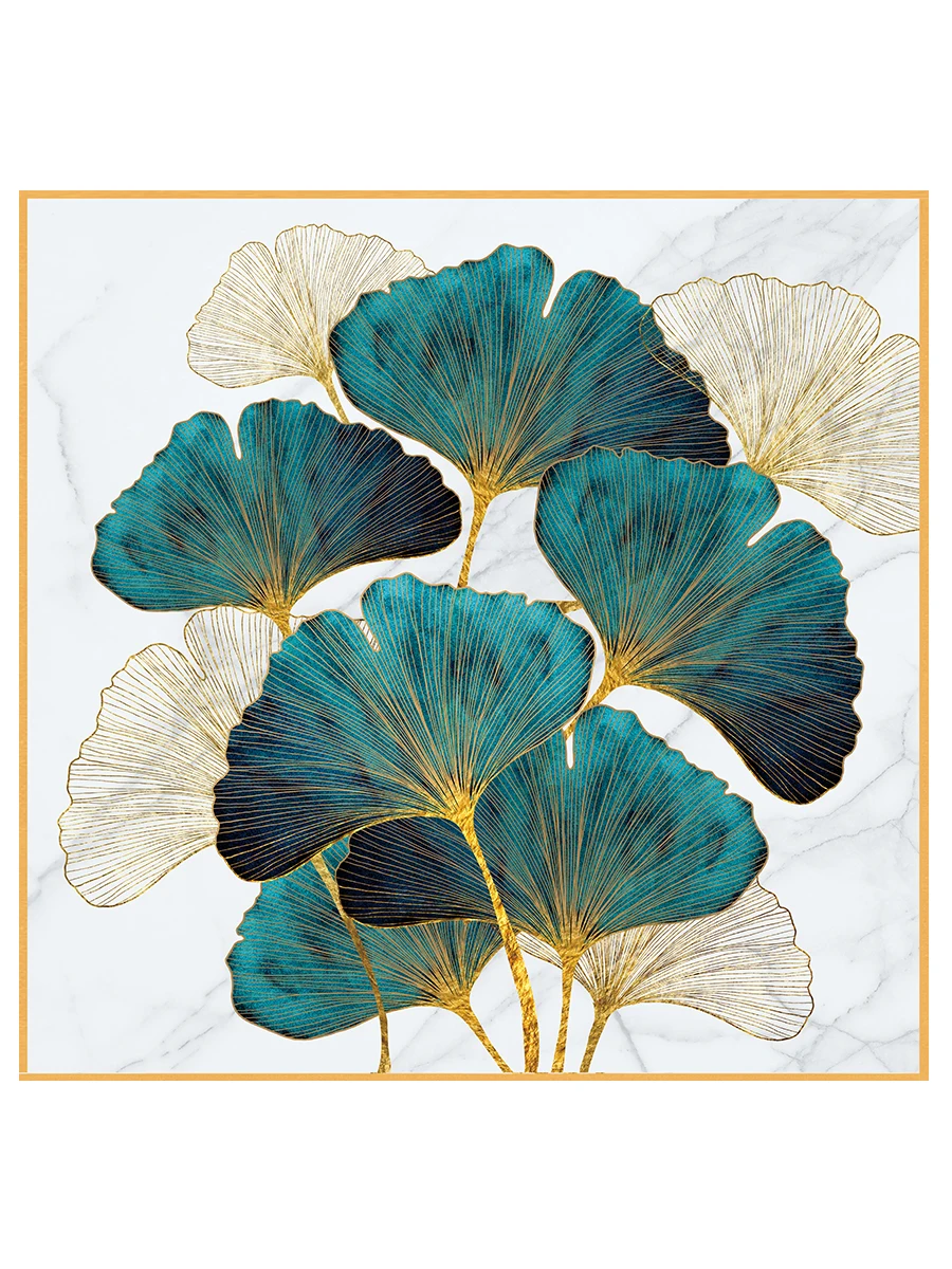 Ginkgo Leaf Cross Stitch Living Room Fashionable DIY Embroidery Kits 11CT 9CT Printed Needlework Material Cotton Thread Set cross stitch kit