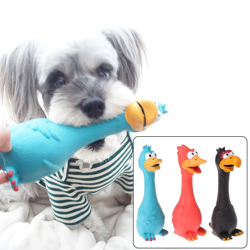 

Y166 Dog Squeaky Toy Chicken Toy Puppy Interactive Toy for Cat Teaser Toy for In
