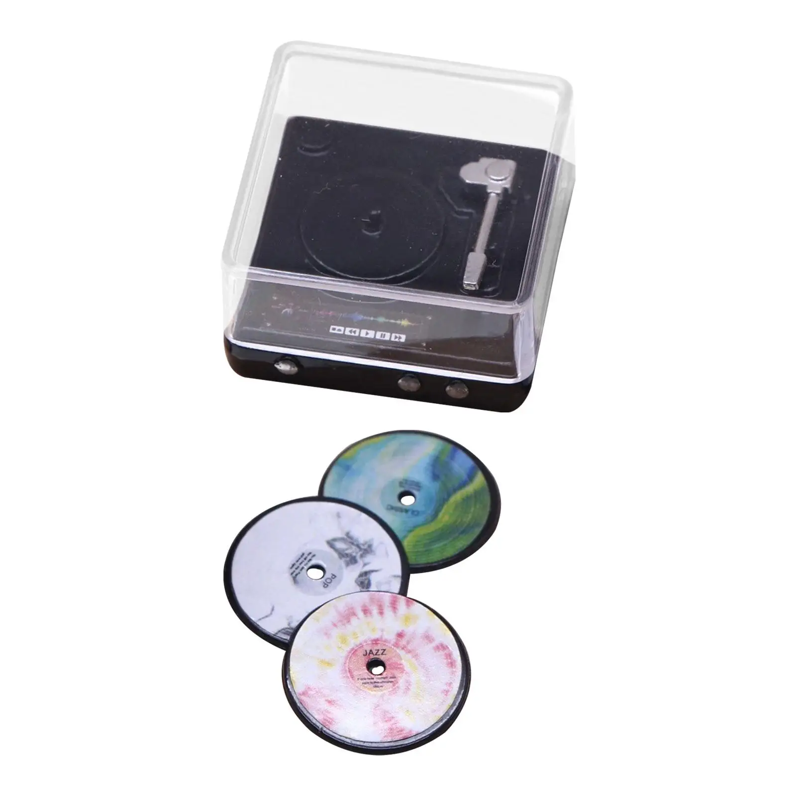 Mini Tourne-disque Pour Maison De Poupée 1/6 Ou 1/12 - Modèle Décoratif Rétro | Accessoire Miniature Pour Dioramas, Collection