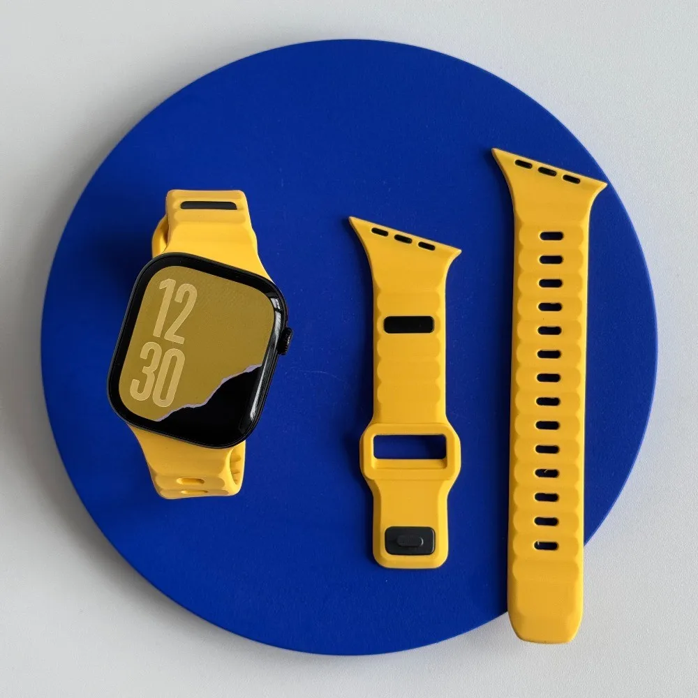 ตัวเลือกสินค้า สายซิลิโคนแฟชั่นสำหรับ Apple Watch หลายขนาด
