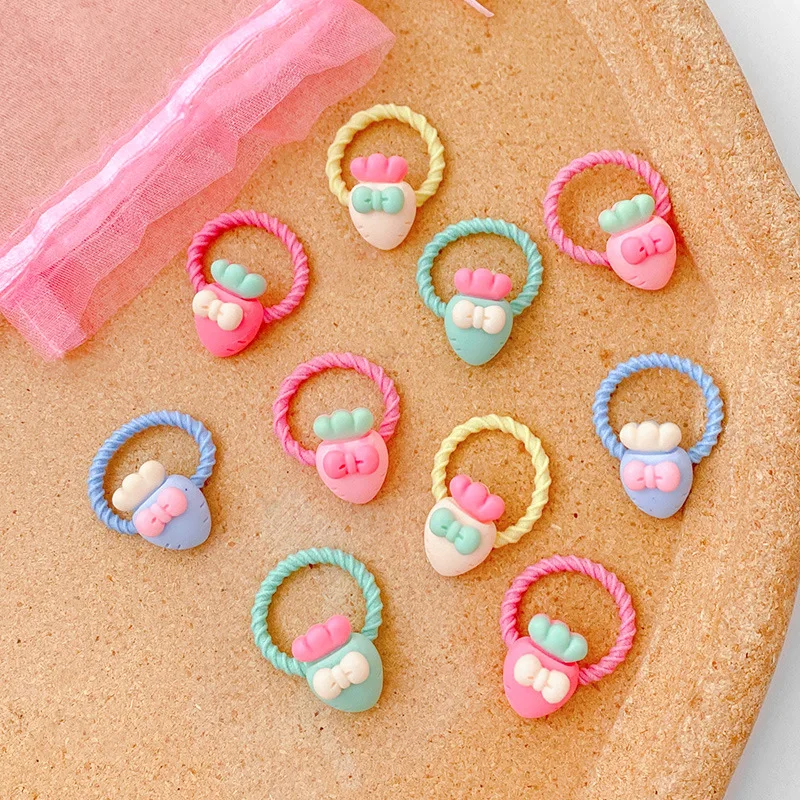 10 Teile/satz Neue Nette Cartoon Stirnbänder Mädchen Elastische Haarbänder Haar Zubehör für Kinder Scrunchies Headwear Ornamente Geschenk – Detail 1
