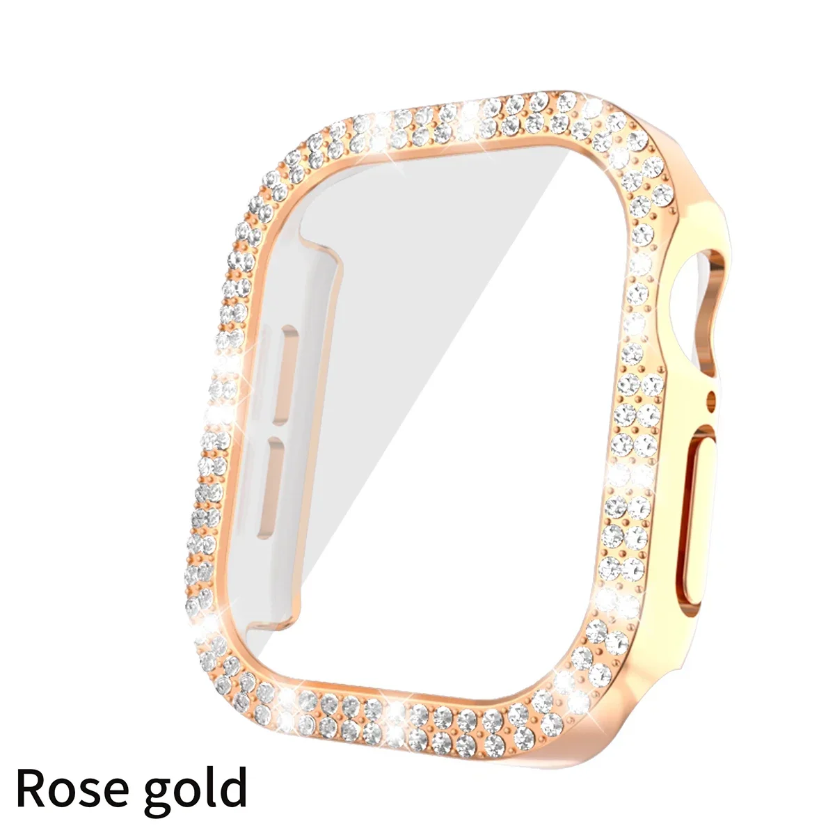 Luxury Diamond Hard PC Bumper with Screen Protector for Smartwatch - Bling Glass+Cover