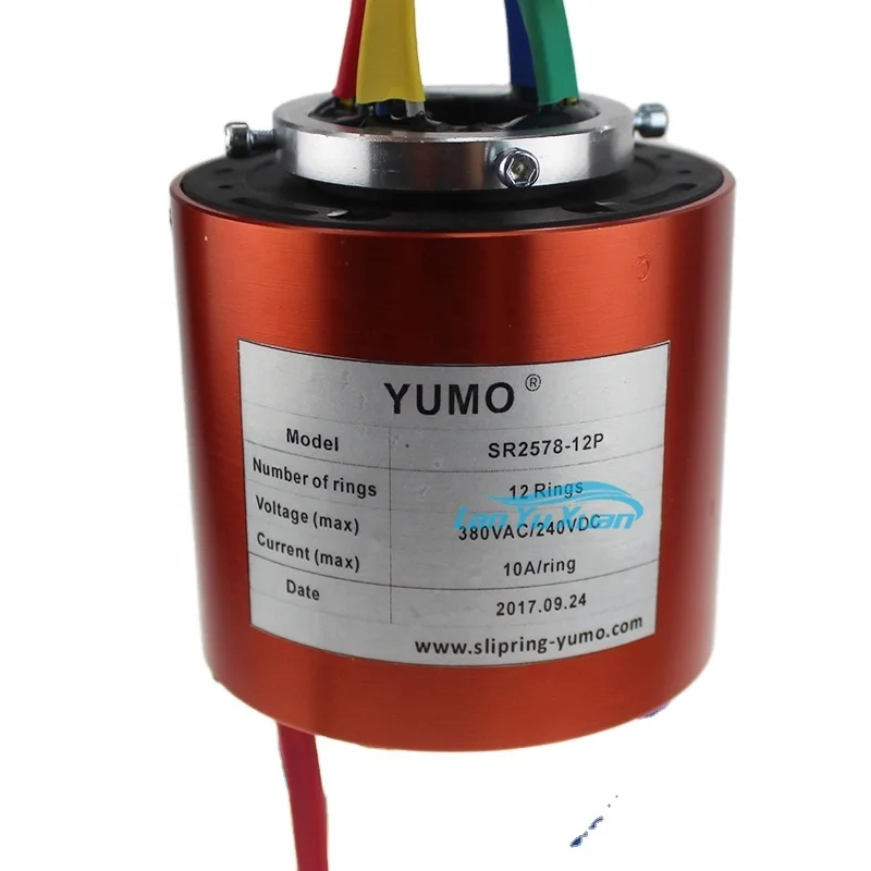 

SR2578-12P YUMO Slip ring 12 rings 10A electrical contacts with CE certificated Slip Ring