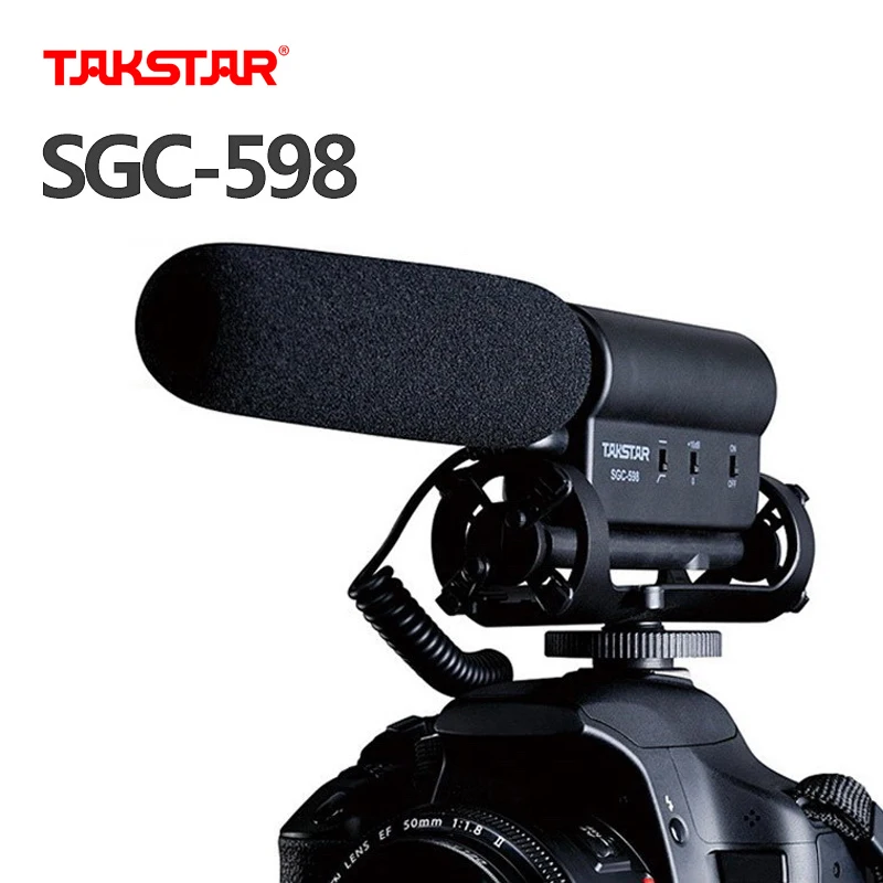 Takstar, искусственный микрофон, профессиональный внешний микрофон для фотосъемки, интервью, для камер Sony, Canon, Nikon, DSLR