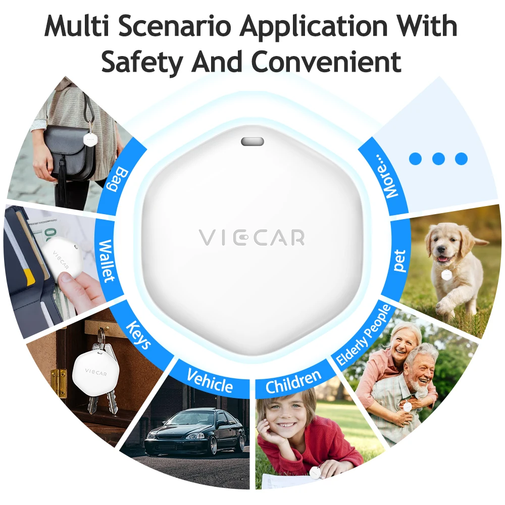 Mini Viecar Car GPS Tracker Anti Lose Motorcycle Wireless Real Time Smart Tracker Anti-theft Reminder For Find My For IOS/IMAC