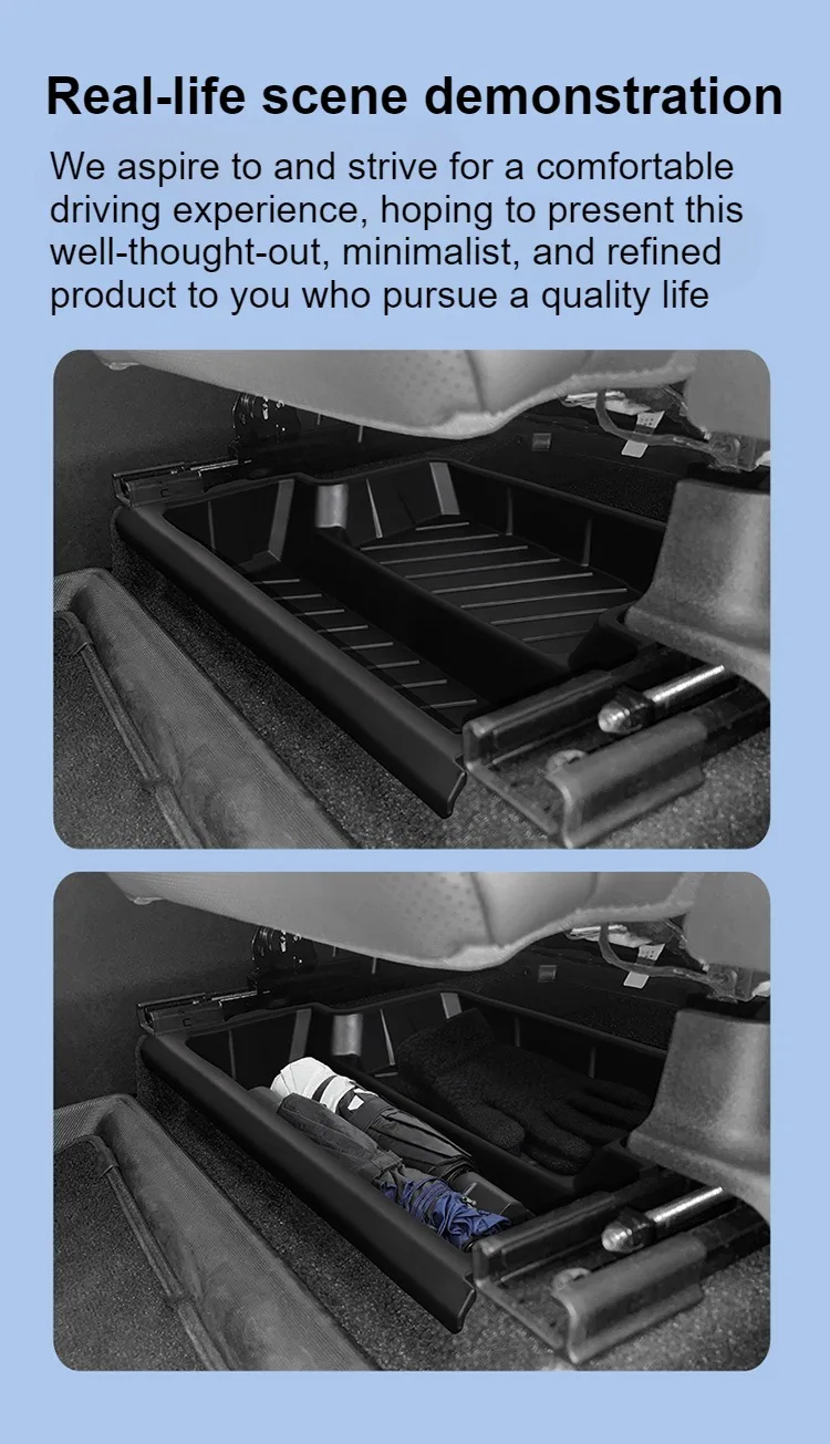 Für Leapmotor C10 2024-2026 Aufbewahrungsbox Vorne Unten, Schubladentyp-Organizer unter dem Sitz, Auto-Innenausstattung Zubehör – Detail 12