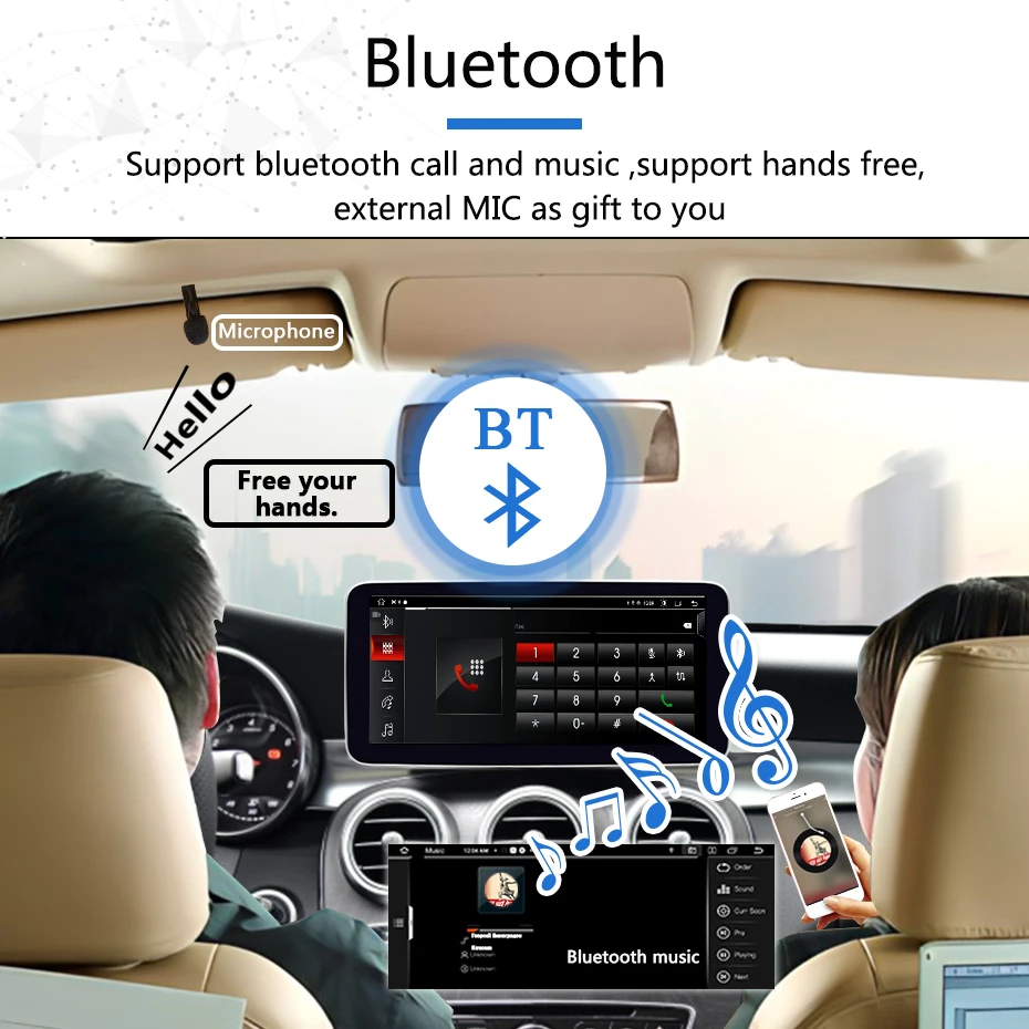 12,5 "Multimedia Touchscreen Drahtlose Carplay Android Auto Auto Radio GPS Für Mercedes Benz V-Klasse W447 639 NTG 5,0 2015-2017 – Detail 9