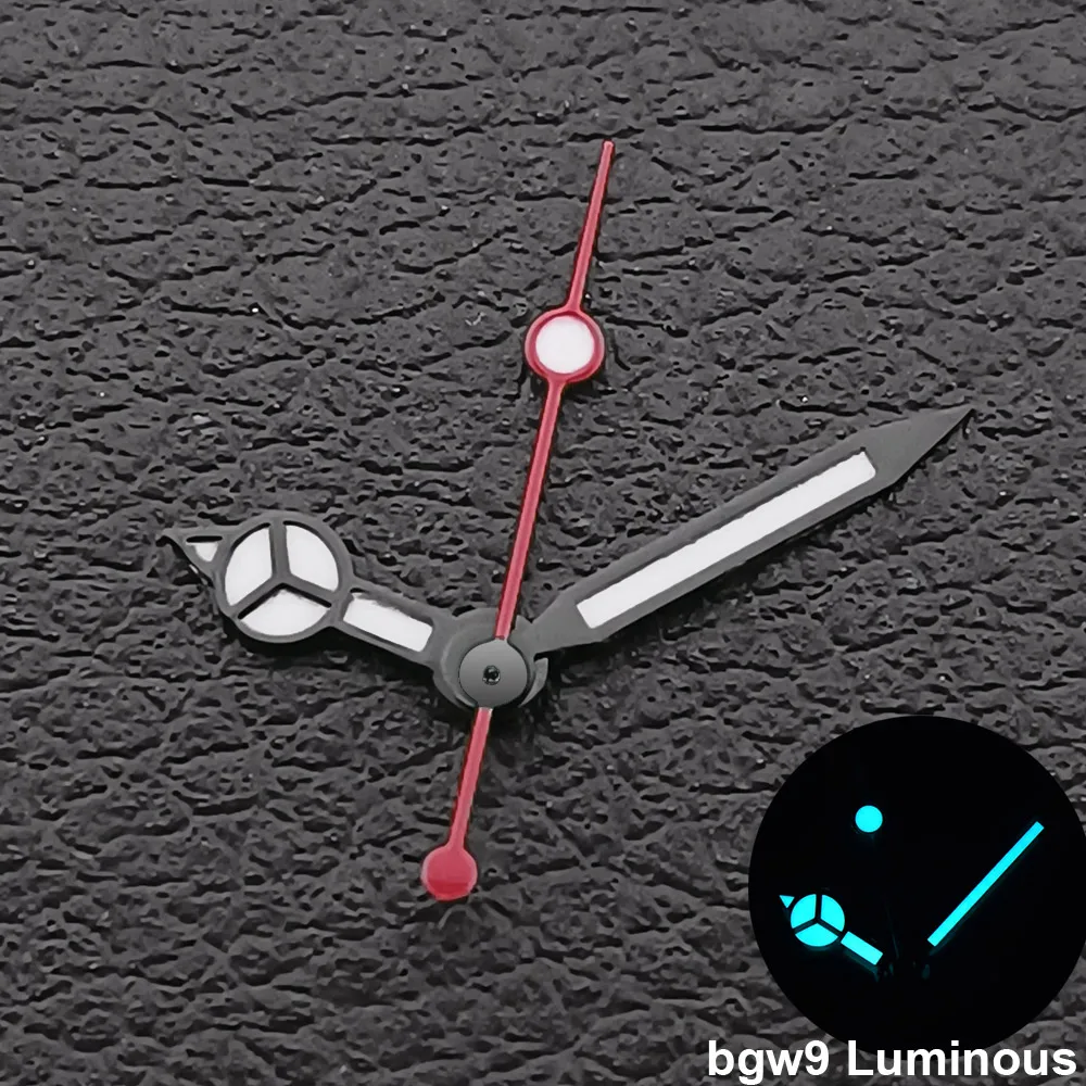 Silver/Gold/Rose Gold Watch Hands with Green Cyan Luminous Finish - Premium Timepiece Accessory
