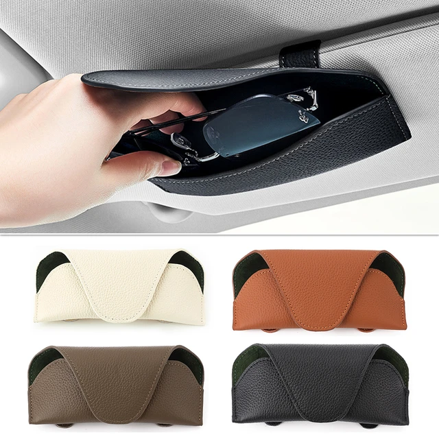 Auto Sonnenblende Organizer Leder Sonnenbrille Halter Multi-funktions Karte  Halter Lagerung Tasche Auto Gläser Clip Auto Zubehör - AliExpress